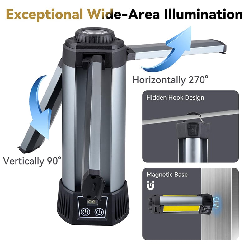 Ivyever Upgraded Portable Camping Light with Bracket