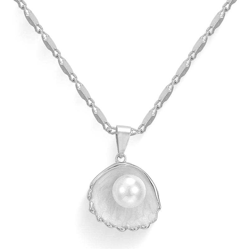 Vintage Mermaid Pearl Shell Necklace