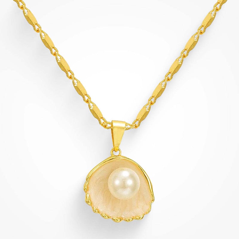 Vintage Mermaid Pearl Shell Necklace