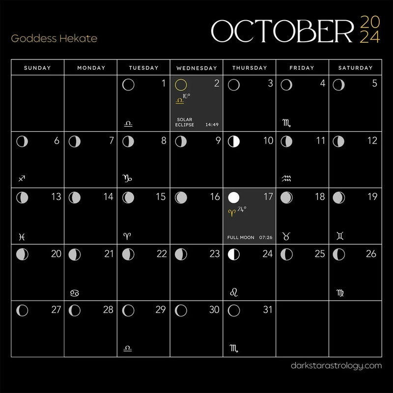 Dark Goddess 2024 Calendar