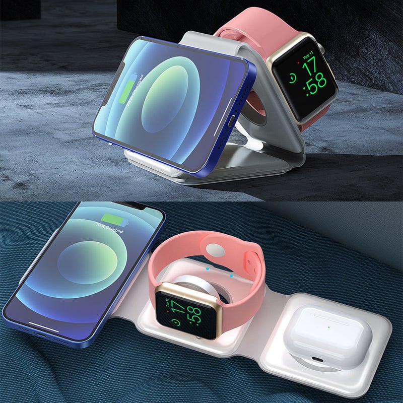 Foldable 3-in-1 Wireless Charger