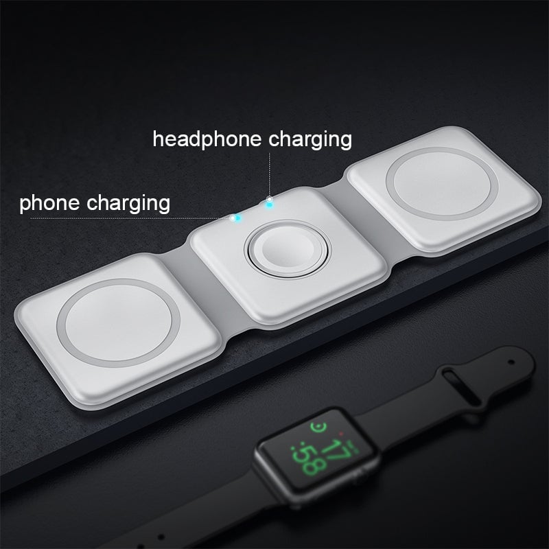 Foldable 3-in-1 Wireless Charger