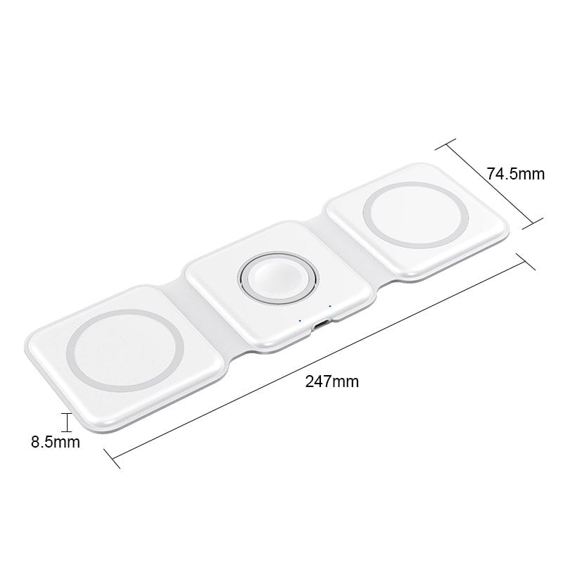 Foldable 3-in-1 Wireless Charger