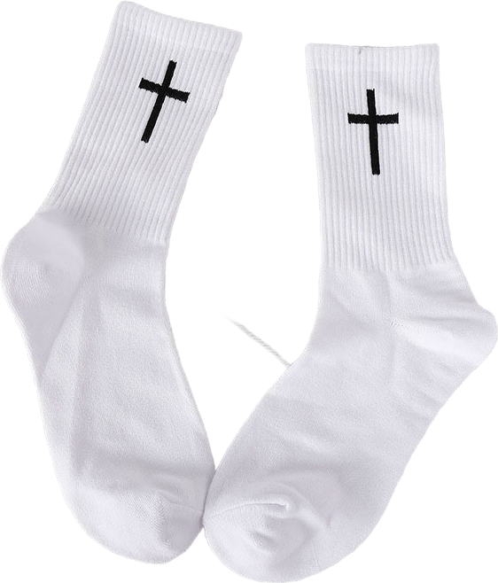 Cross memorial socks