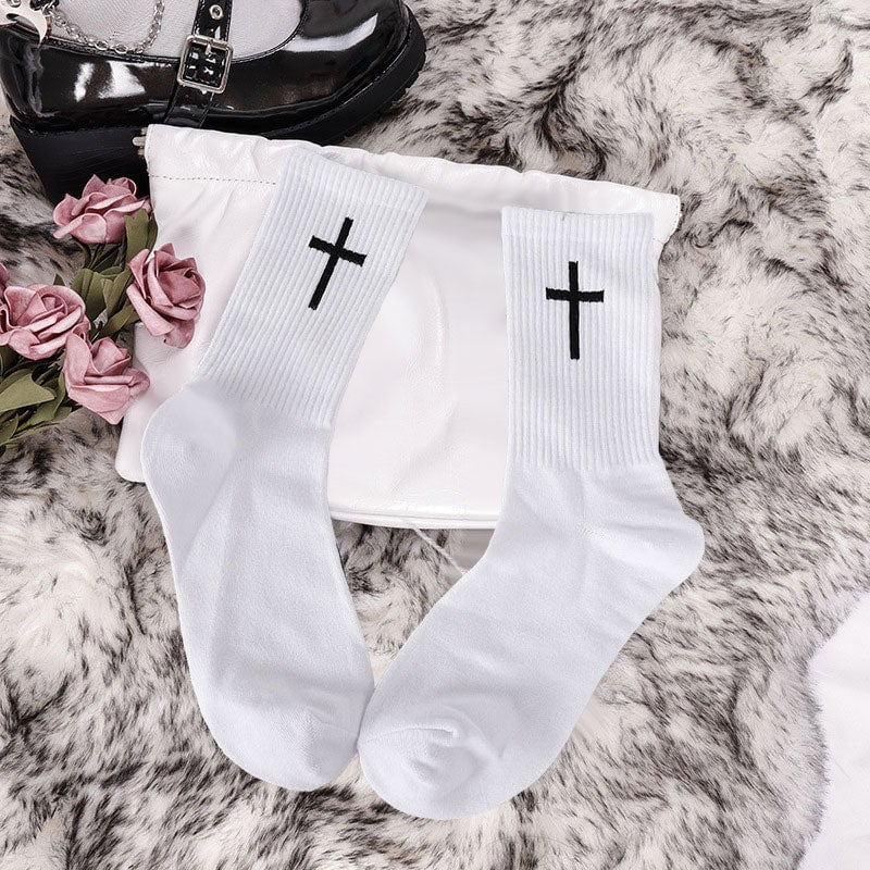 Cross memorial socks