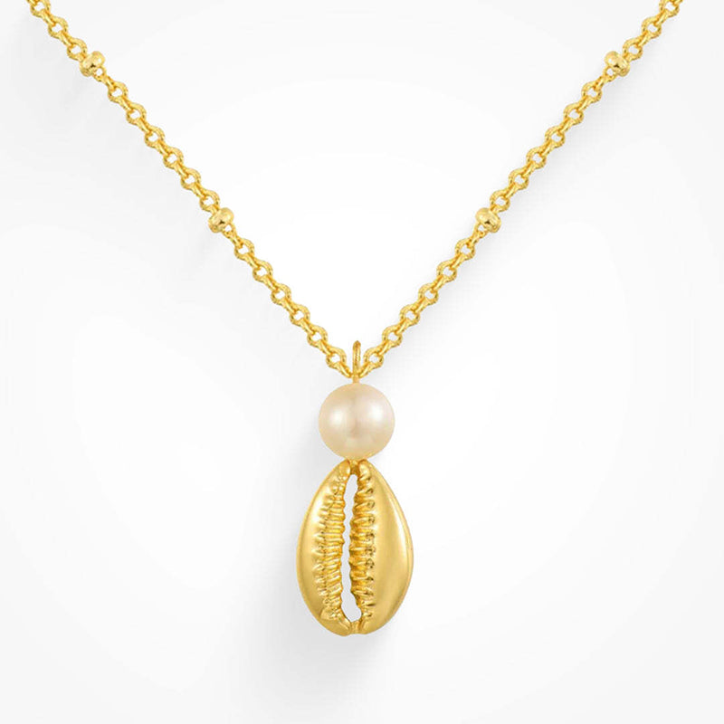 Vintage Mermaid Pearl Shell Necklace