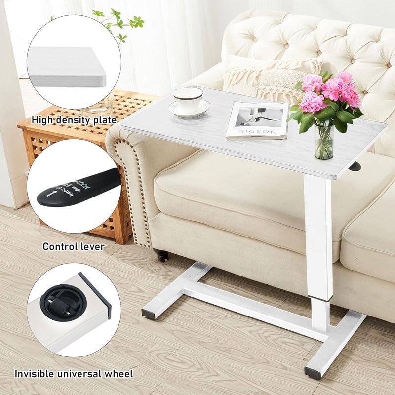 Pneumatic Lift Table With Wheels That Can Be Hidden