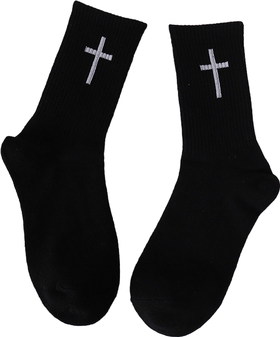 Cross memorial socks