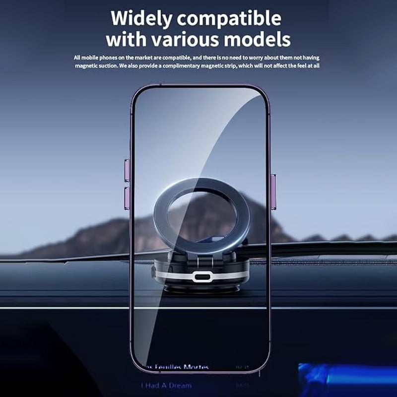 360° Rotating Electric Vacuum Magnetic Car Phone Mount