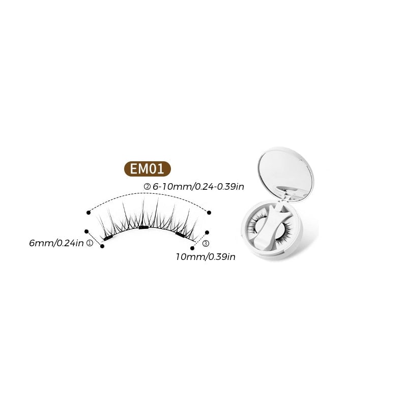 Portable magnetic false eyelashes