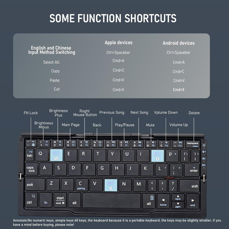 Saker wireless Bluetooth Keyboard with Touchpad