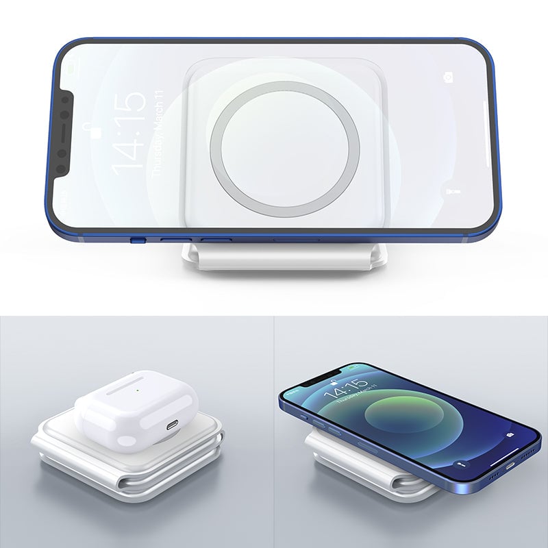 Foldable 3-in-1 Wireless Charger