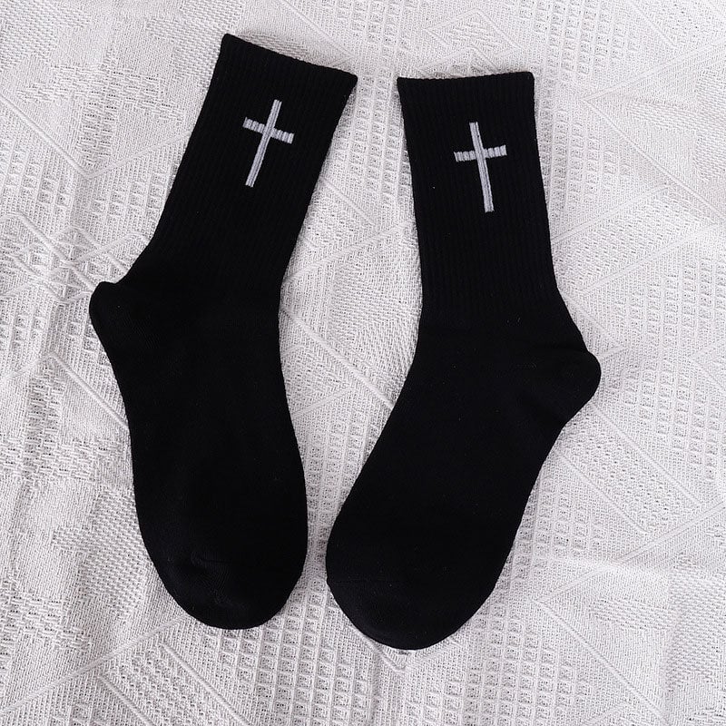 Cross memorial socks